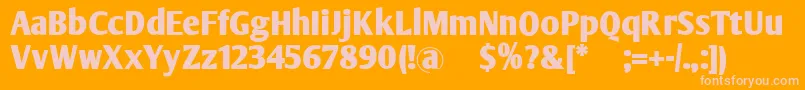 ArmwrestlerBold Font – Pink Fonts on Orange Background
