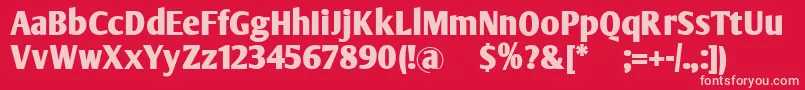 ArmwrestlerBold Font – Pink Fonts on Red Background