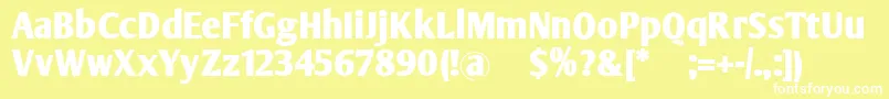 ArmwrestlerBold Font – White Fonts on Yellow Background