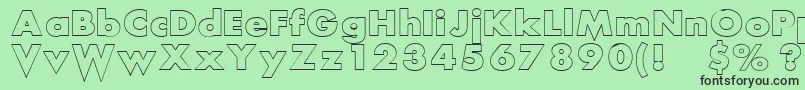 ScreamAlout Font – Black Fonts on Green Background