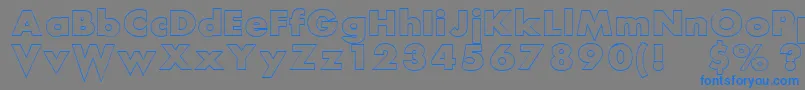 Więcej informacji o czcionce ScreamAlout Czcionka ScreamAlout – niebieskie czcionki na szarym tle