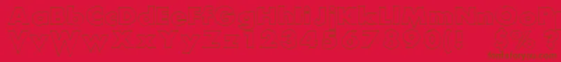 ScreamAlout-Schriftart – Braune Schriften auf rotem Hintergrund