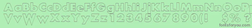 ScreamAlout Font – Gray Fonts on Green Background