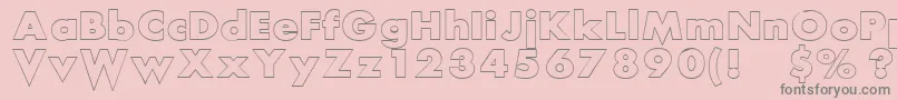 フォントScreamAlout – ピンクの背景に灰色の文字