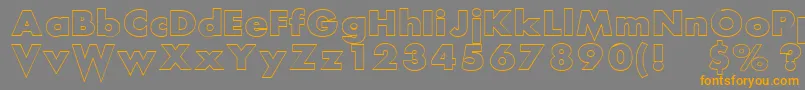 ScreamAlout Font – Orange Fonts on Gray Background