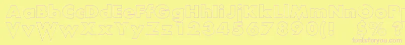 ScreamAlout Font – Pink Fonts on Yellow Background