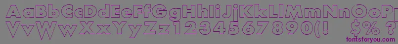 ScreamAlout Font – Purple Fonts on Gray Background
