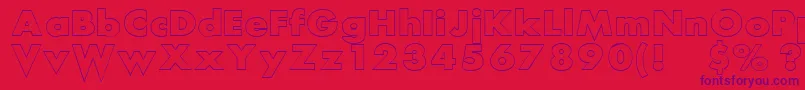 ScreamAlout Font – Purple Fonts on Red Background