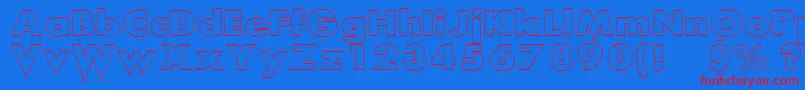 ScreamAlout Font – Red Fonts on Blue Background