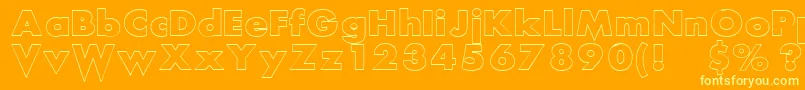 ScreamAlout Font – Yellow Fonts on Orange Background