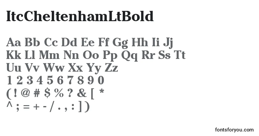 Czcionka ItcCheltenhamLtBold – alfabet, cyfry, specjalne znaki