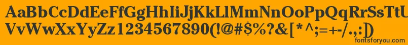 ItcCheltenhamLtBold Font – Black Fonts on Orange Background