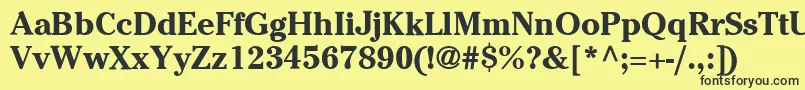 ItcCheltenhamLtBold Font – Black Fonts on Yellow Background