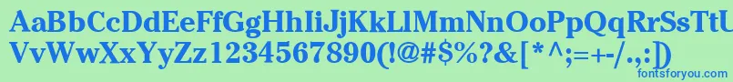 ItcCheltenhamLtBold Font – Blue Fonts on Green Background