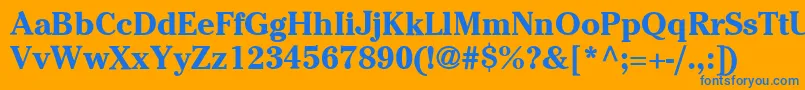 ItcCheltenhamLtBold Font – Blue Fonts on Orange Background