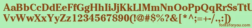 ItcCheltenhamLtBold Font – Brown Fonts on Green Background