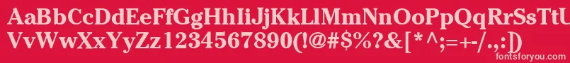 ItcCheltenhamLtBold Font – Pink Fonts on Red Background