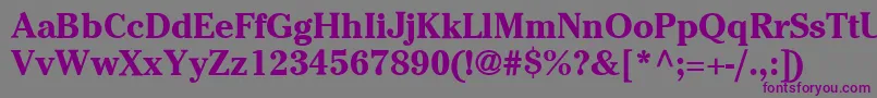 ItcCheltenhamLtBold Font – Purple Fonts on Gray Background
