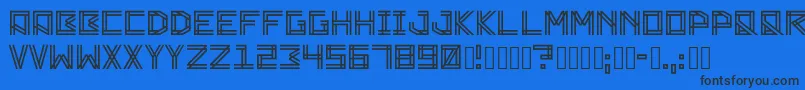 Шрифт Zambajoun – чёрные шрифты на синем фоне