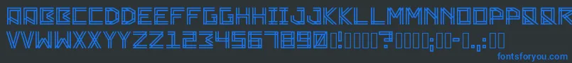 Шрифт Zambajoun – синие шрифты на чёрном фоне