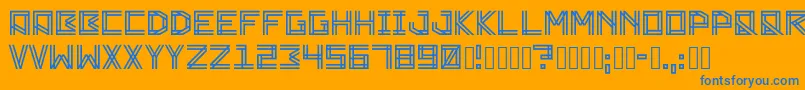 Zambajoun Font – Blue Fonts on Orange Background