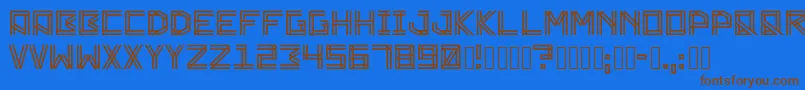 Zambajoun Font – Brown Fonts on Blue Background