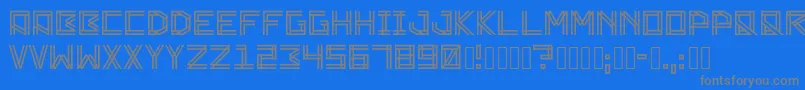 Zambajoun-fontti – harmaat kirjasimet sinisellä taustalla