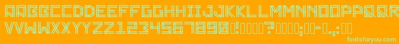 Zambajoun Font – Green Fonts on Orange Background