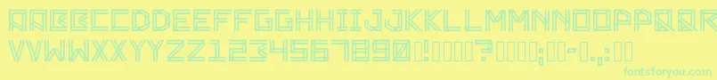 Zambajoun Font – Green Fonts on Yellow Background