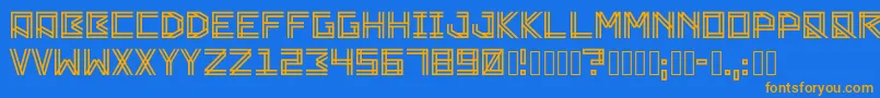 Zambajoun Font – Orange Fonts on Blue Background
