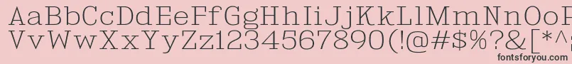 フォントKingsbridgeExEl – ピンクの背景に黒い文字