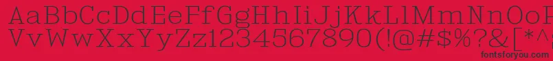 KingsbridgeExEl Font – Black Fonts on Red Background