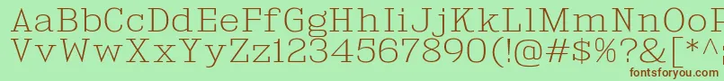 KingsbridgeExEl Font – Brown Fonts on Green Background