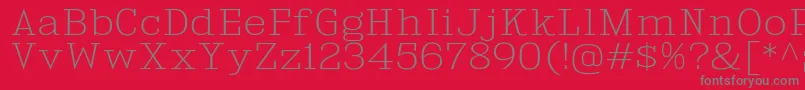 KingsbridgeExEl Font – Gray Fonts on Red Background