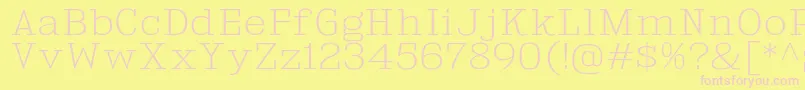 KingsbridgeExEl Font – Pink Fonts on Yellow Background