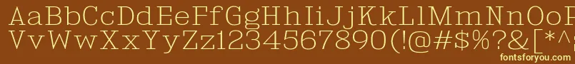 KingsbridgeExEl Font – Yellow Fonts on Brown Background