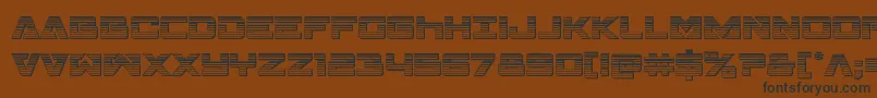 Transamericachrome Font – Black Fonts on Brown Background