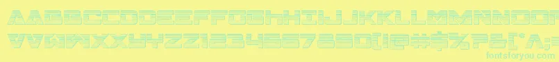 Transamericachrome Font – Green Fonts on Yellow Background
