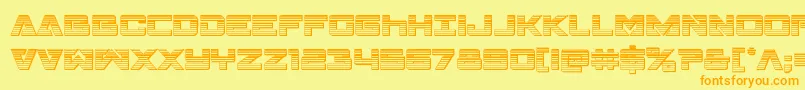 Transamericachrome Font – Orange Fonts on Yellow Background