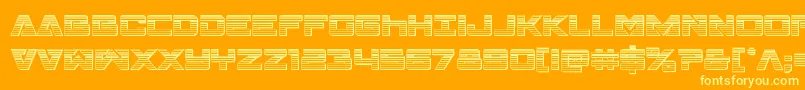 Transamericachrome Font – Yellow Fonts on Orange Background