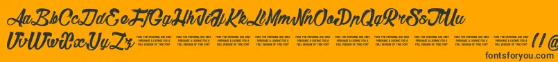 Sketch Font – Black Fonts on Orange Background