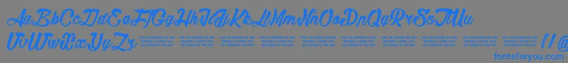 Sketch Font – Blue Fonts on Gray Background