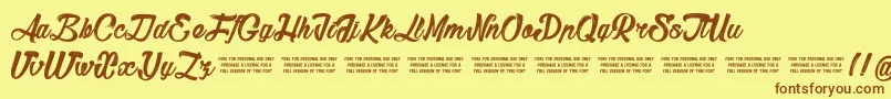Sketch Font – Brown Fonts on Yellow Background