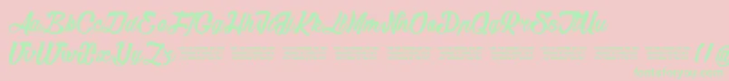 Sketch Font – Green Fonts on Pink Background