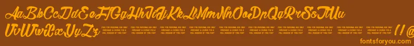 Sketch Font – Orange Fonts on Brown Background