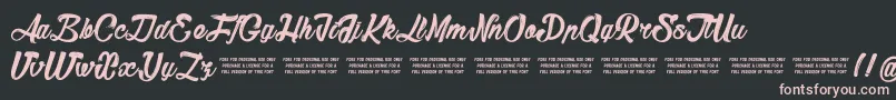 Sketch Font – Pink Fonts on Black Background