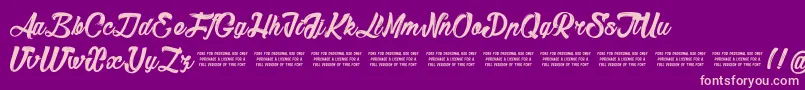 Sketch Font – Pink Fonts on Purple Background