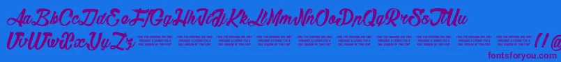 Sketch Font – Purple Fonts on Blue Background