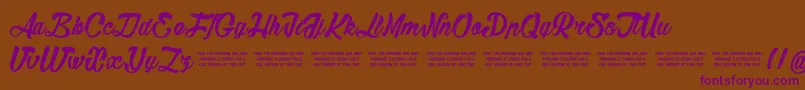 Sketch Font – Purple Fonts on Brown Background
