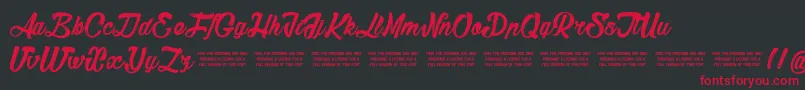 Sketch Font – Red Fonts on Black Background
